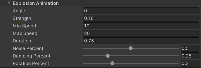 Explosion Shake Properties Editor