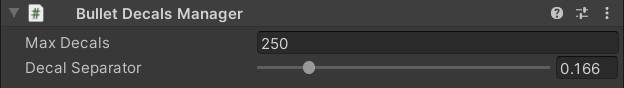 Bullet Decals Manager Editor